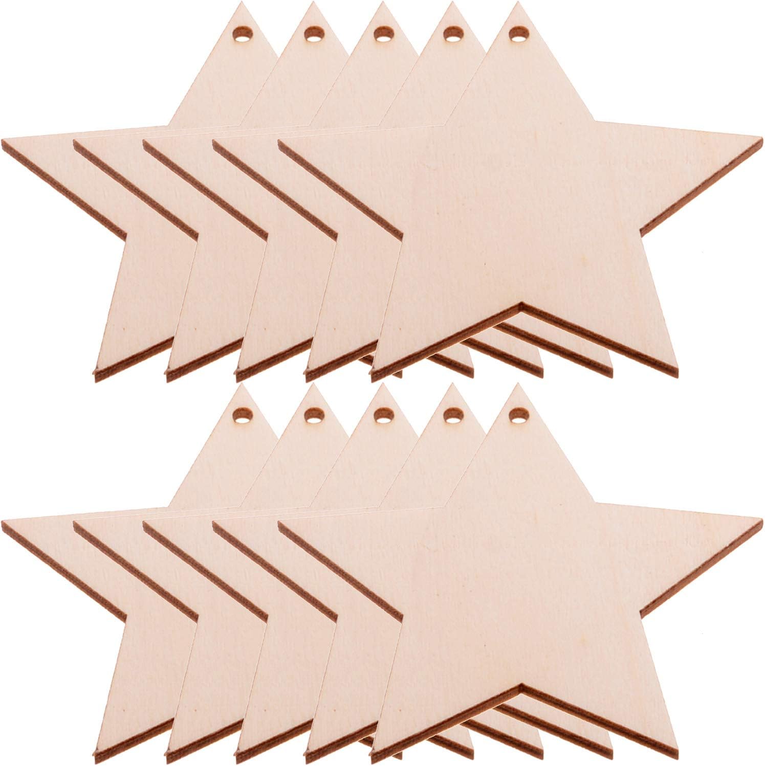 unfinished wooden star cutouts for diy