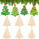 christmas tree wooden cutouts for diy crafts