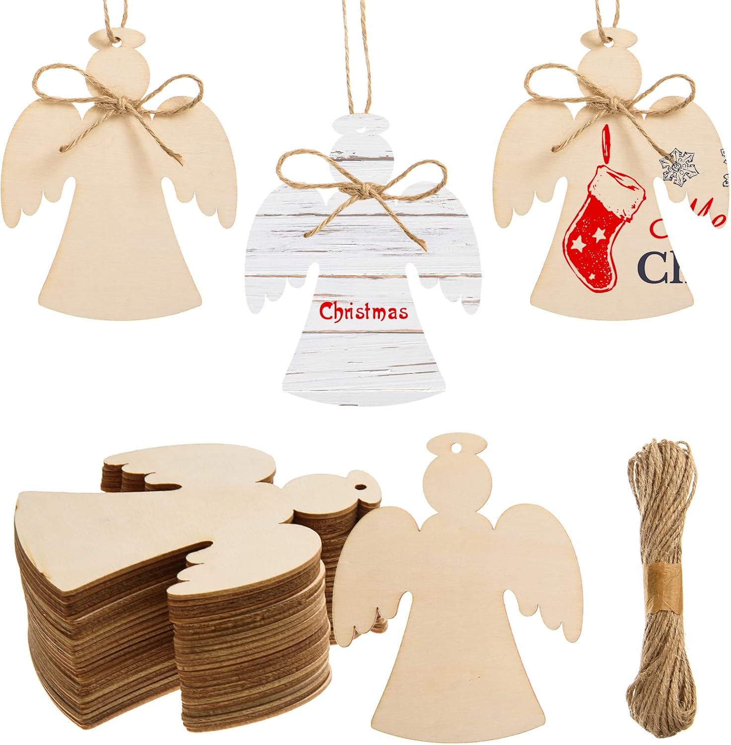 unfinished wooden angel cutouts for diy