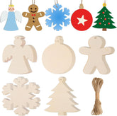 unfinished wooden christmas ornament cutouts for diy