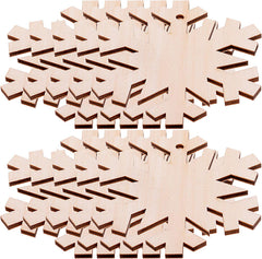 unfinished wooden snowflake cutouts for diy