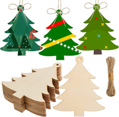 unfinished wooden christmas tree cutouts for diy