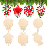 peppermint wooden cutouts for diy crafts