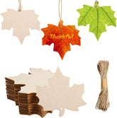 unfinished wooden maple leaf cutouts for diy