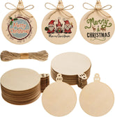 unfinished round wooden discs for diy