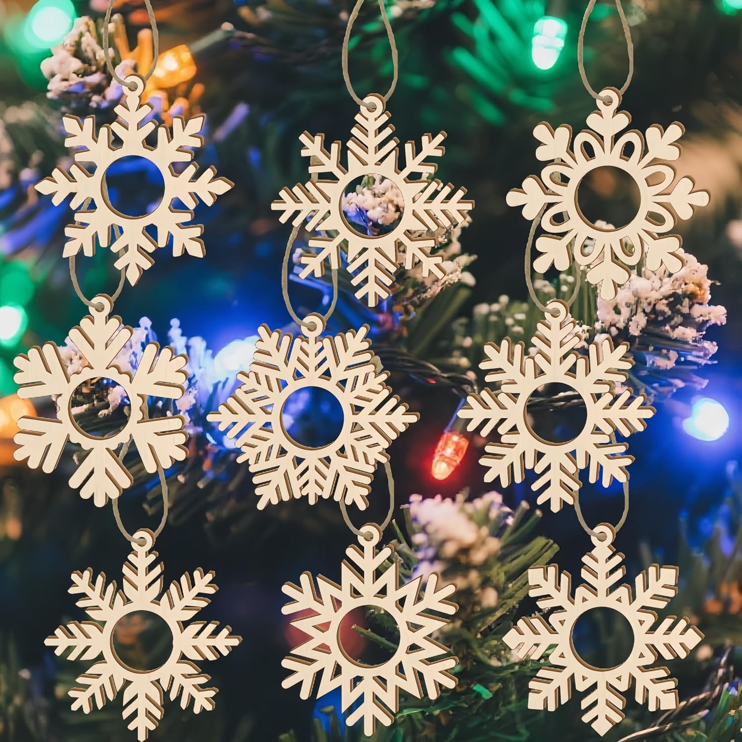snowflake wood cutouts