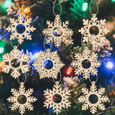 snowflake wood cutouts