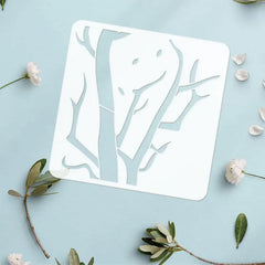 tree and bird stencils