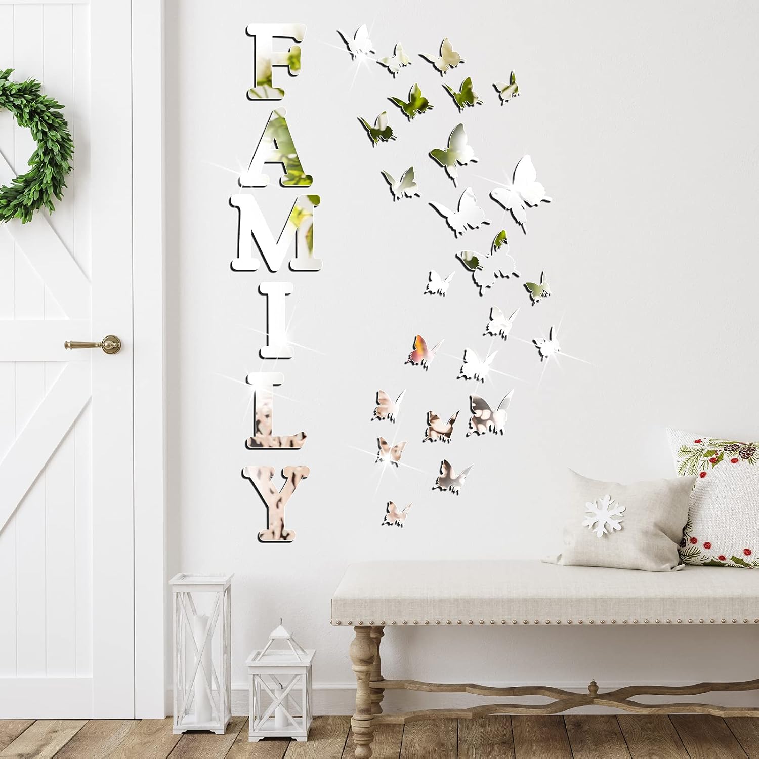 decorative acrylic mirror wall stickers for home sign art