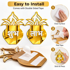 golden acrylic cutouts