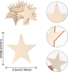 unfinished wood star shapes for painting
