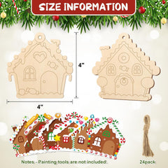unfinished christmas house wood shapes for painting