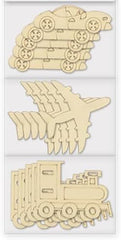 unfinished wood transport shapes