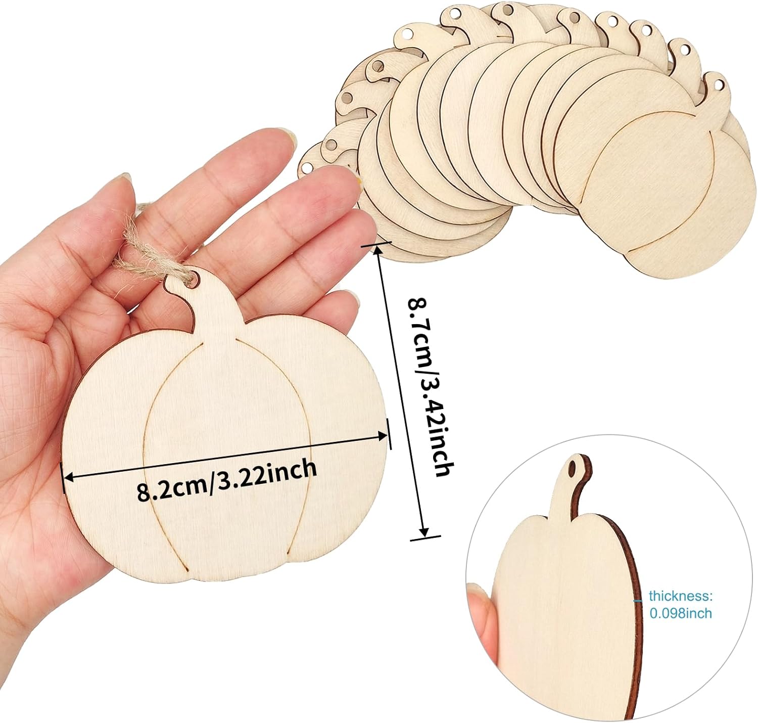 unfinished wood pumpkin shape