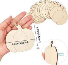 unfinished wood pumpkin shape