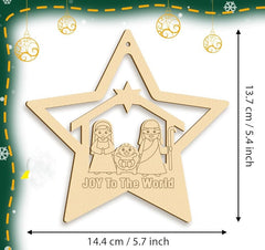 unfinished christmas star wood shapes for painting