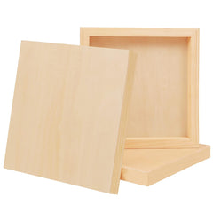Two wooden picture frames on a white background