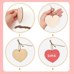 small wood hearts for kids art projects