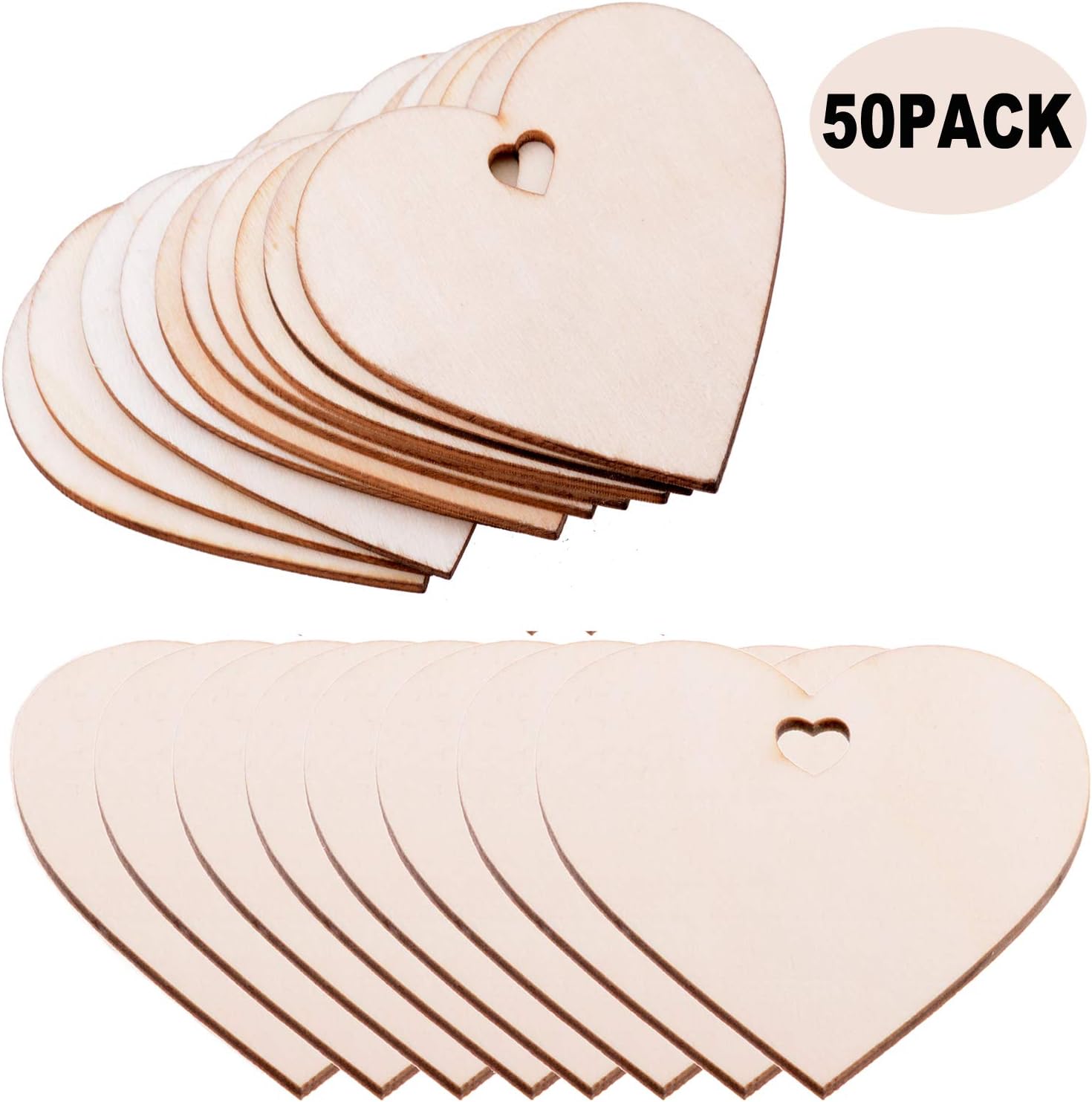 wood heart shapes for resin art