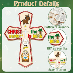wooden nativity cross craft base for kids
