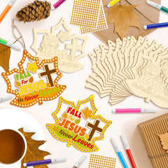 wooden leaf craft base for kids art