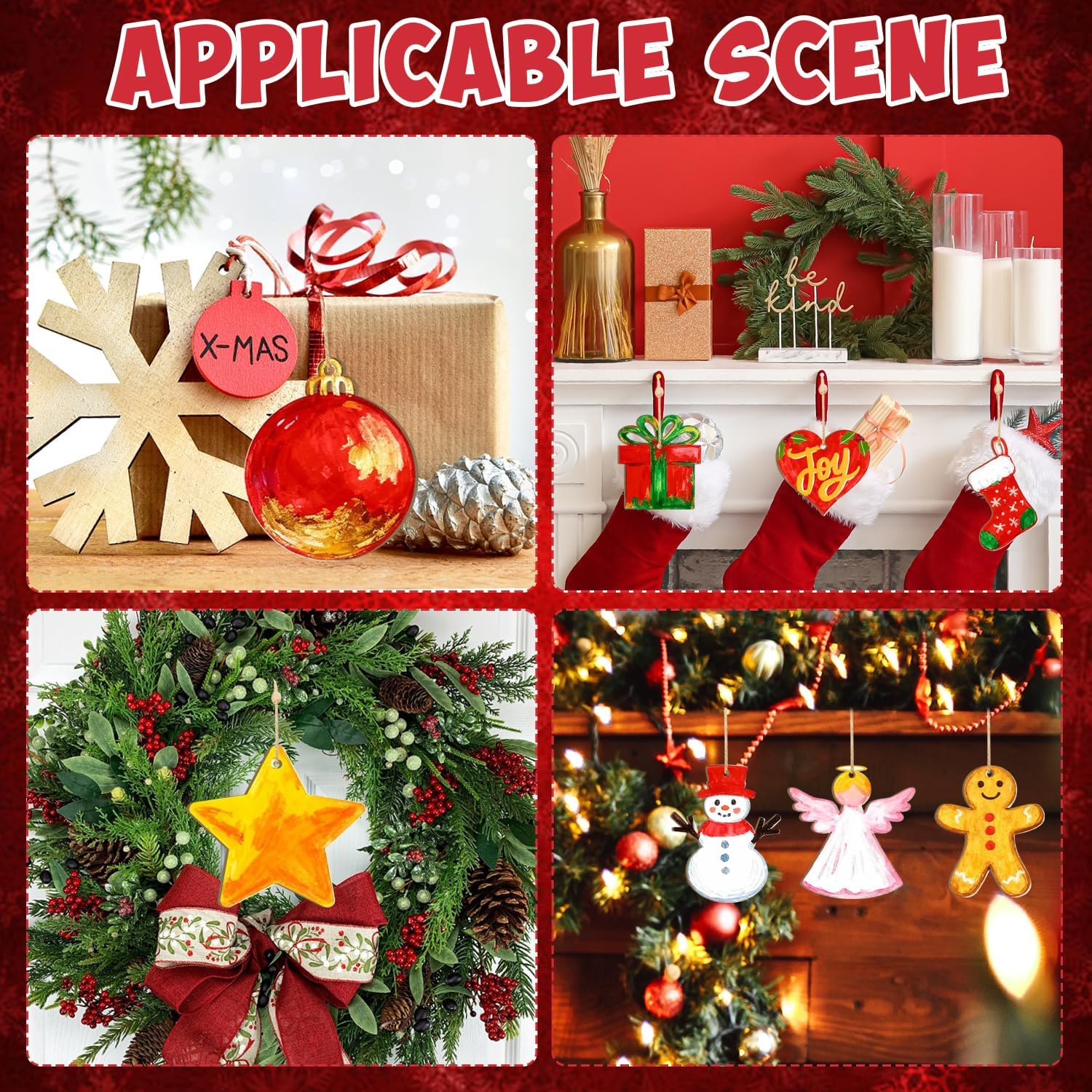 christmas craft wood shapes