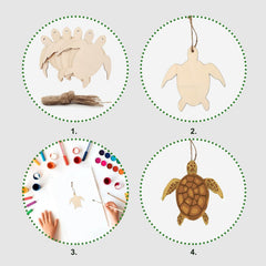 kids turtle craft wood blanks