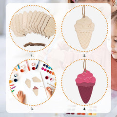 kids ice cream craft wood blanks