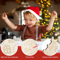 wooden gingerbread craft base for kids art