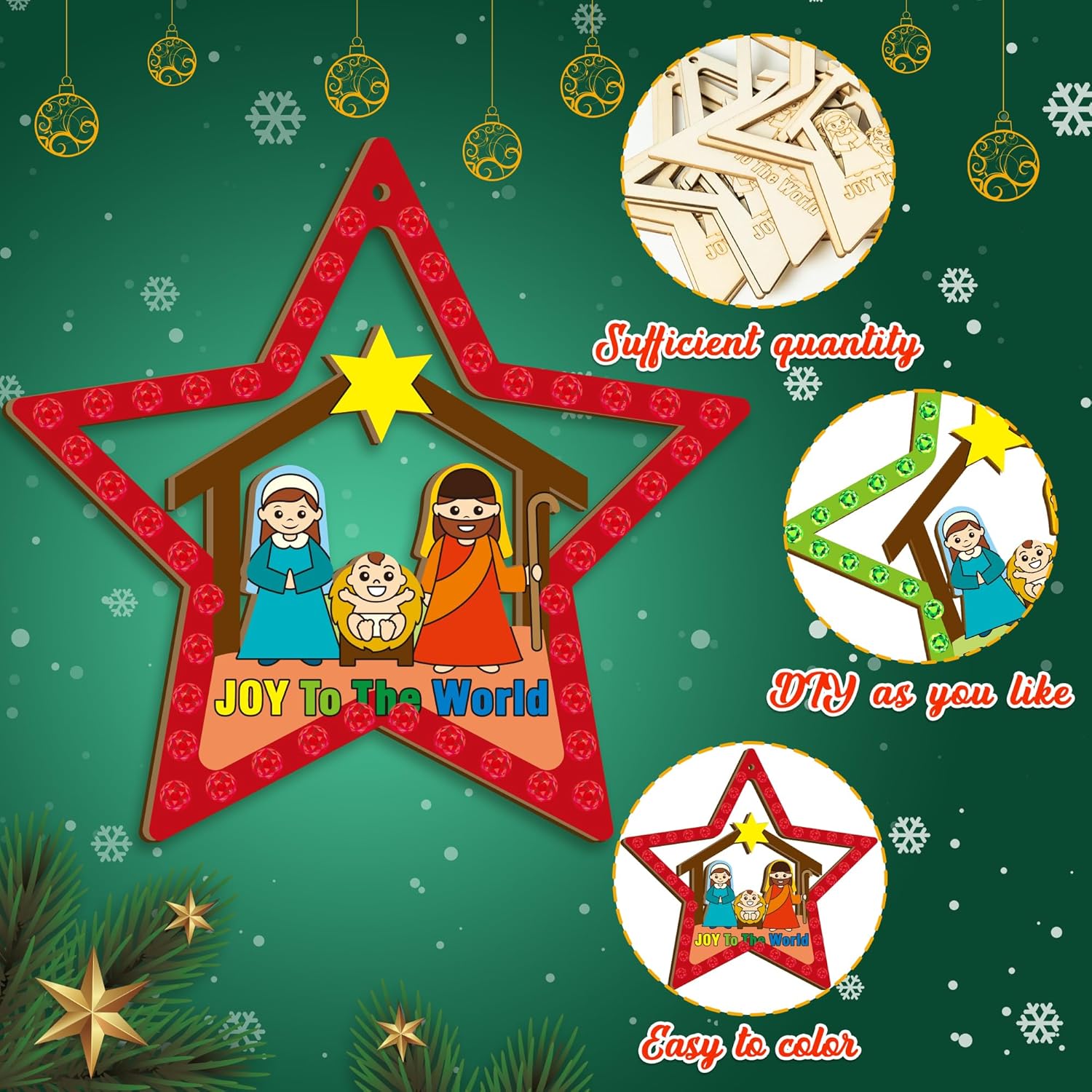 wooden nativity star craft base for kids