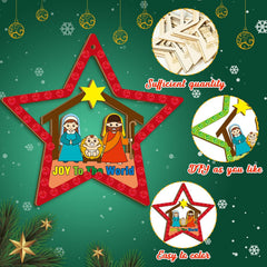 wooden nativity star craft base for kids