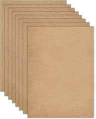 Set of brown cardboard sheets stacked on a white background