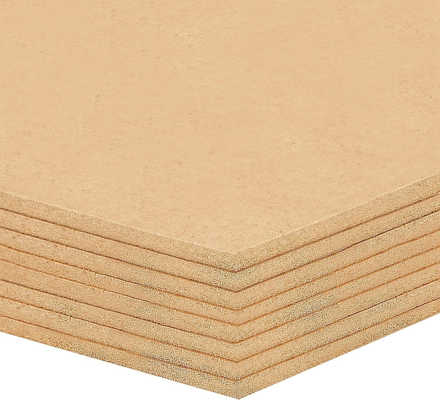 Stack of beige cardboard sheets