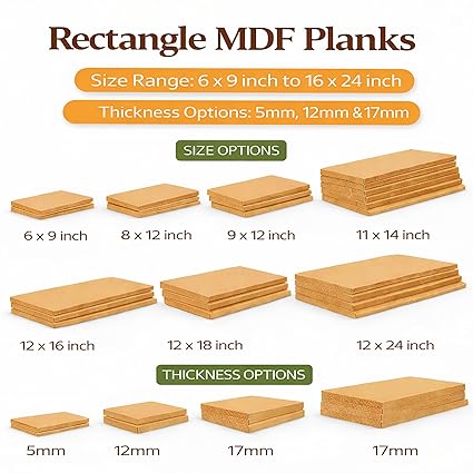 rectangle mdf base