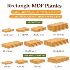 rectangle mdf base