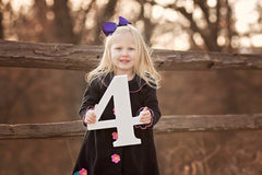 number 4 photo prop