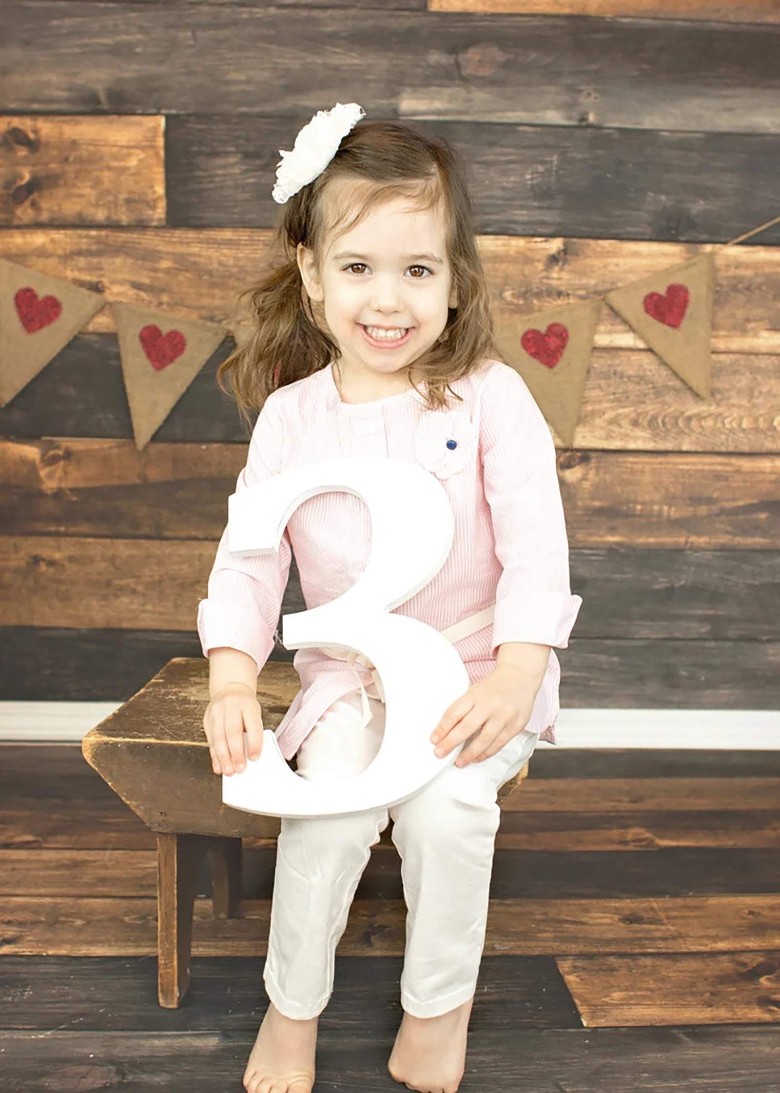 white pvc number prop