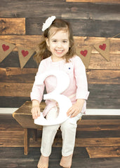white pvc number prop