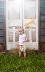 white pvc number prop