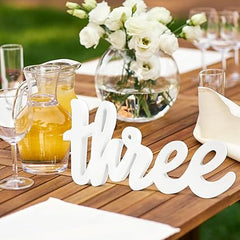 three birthday decor
