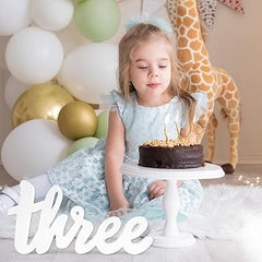 white wooden birthday sign