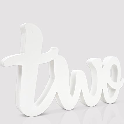 wooden two sign