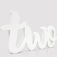 wooden two sign