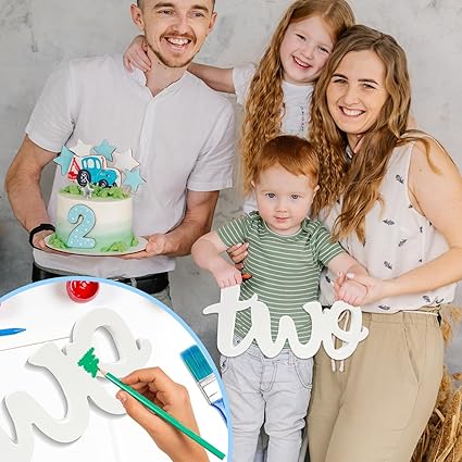 wooden birthday number