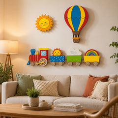 rainbow cloud wall decor for children's room