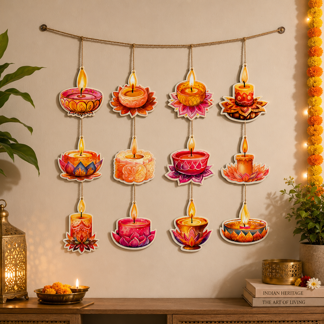 Diwali decoration for temple