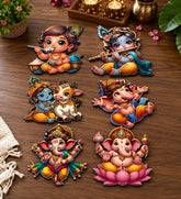 Krishna Ganesha MDF wall decor