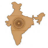 Cliths 10 Pack India Map Wooden Cutouts Pre-Marked DIY Crafts Geography Projects & Home Decor