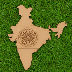 Cliths 10 Pack India Map Wooden Cutouts Pre-Marked DIY Crafts Geography Projects & Home Decor