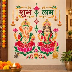 diwali goddess painting stencil for diy art projects